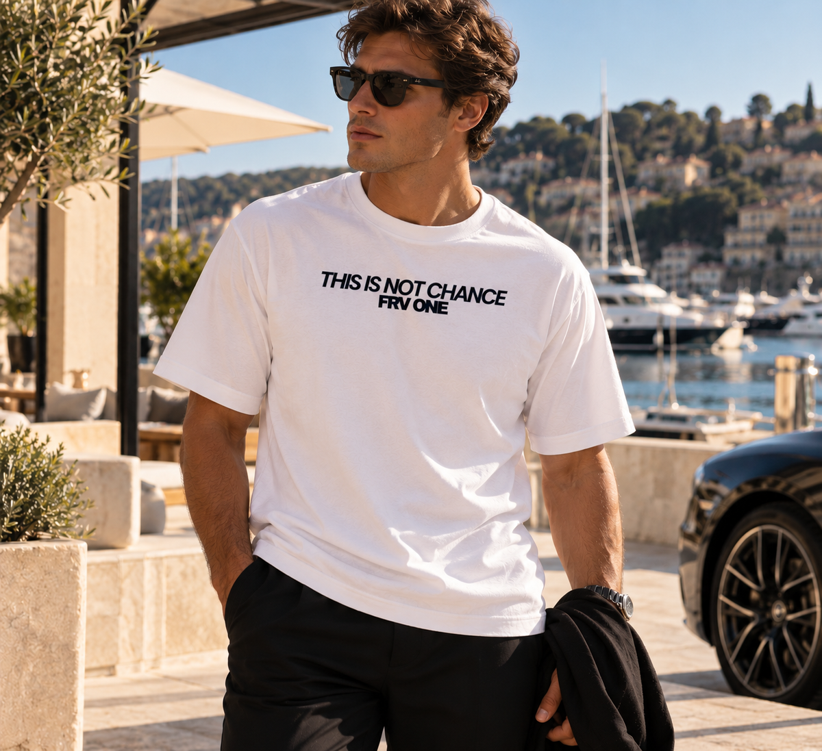 FRV ONE T-shirt - This Is Not Chance oversize Blanc